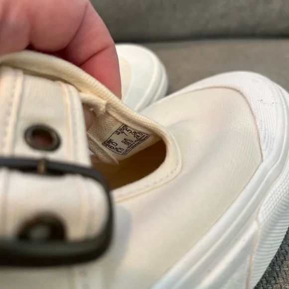 NWOB Vans Style 93 Mary Jane Cream Canvas Buckle Slip-On Sneakers Size 7.5 - Picture 12 of 12